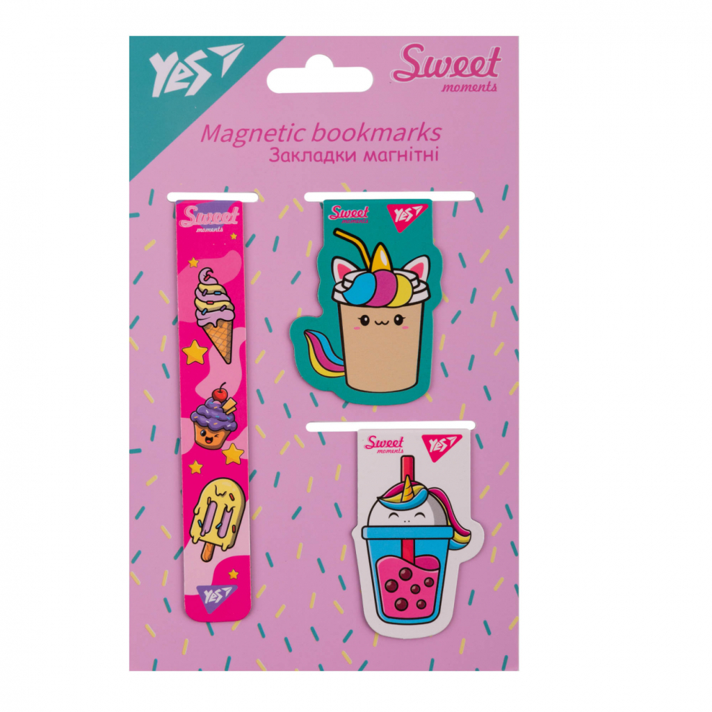 Закладки для книг Yes магнітні Sweet Cream 3 шт (708352) - зображення 2
