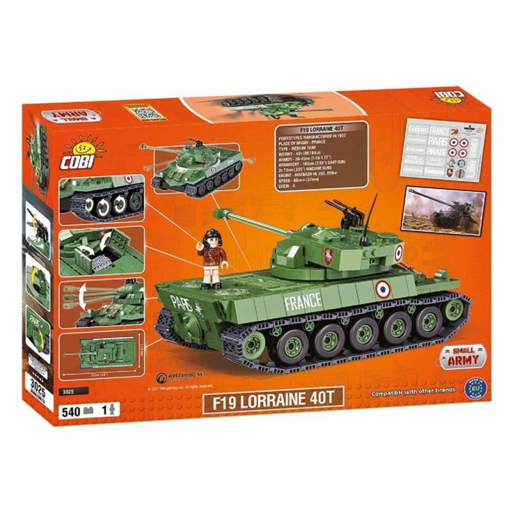 Конструктор Cobi World Of Tanks F19 Лорейн 40T, 540 деталей (COBI-3025) (5902251030254) - зображення 9