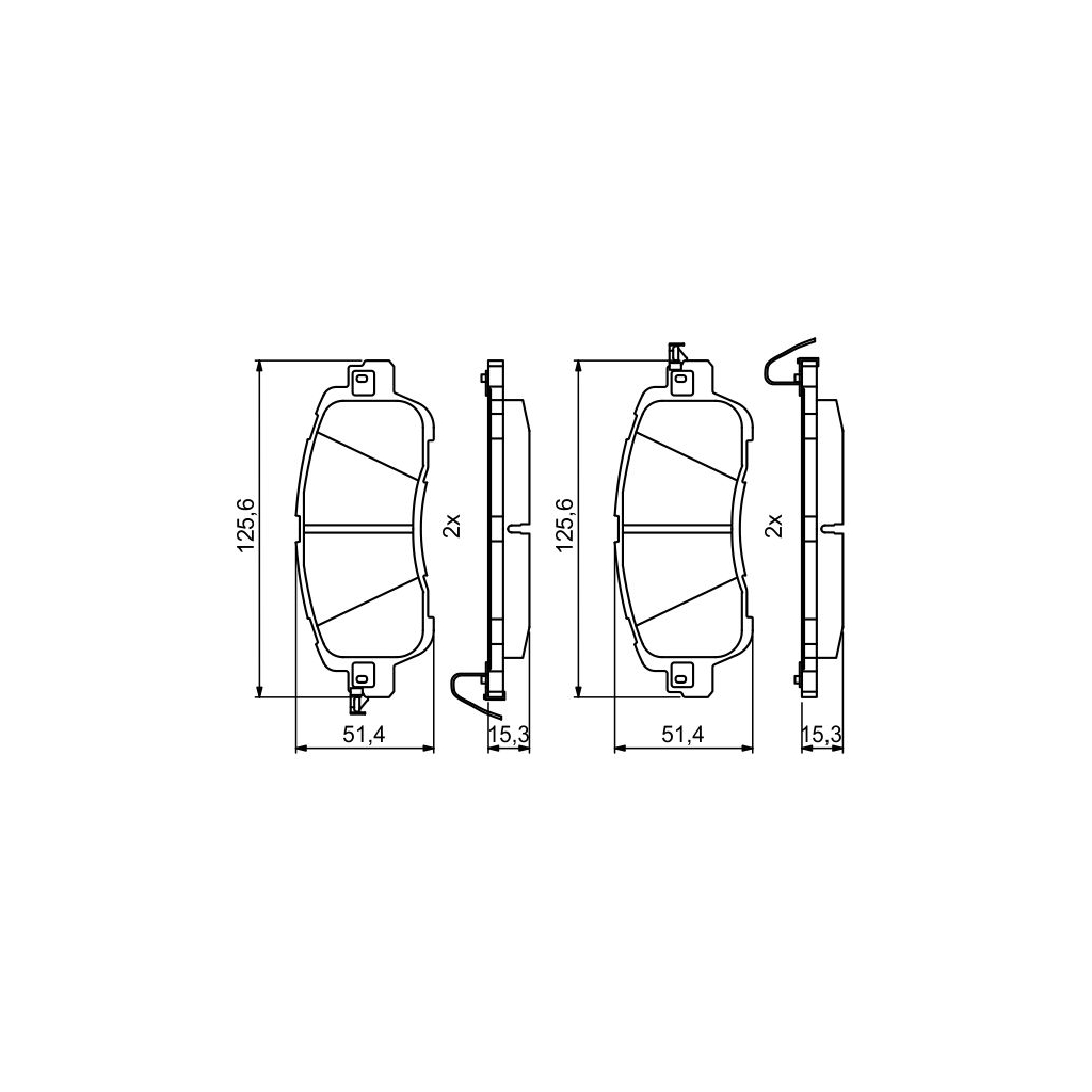 Гальмівні колодки Bosch 0986494832 - зображення 1