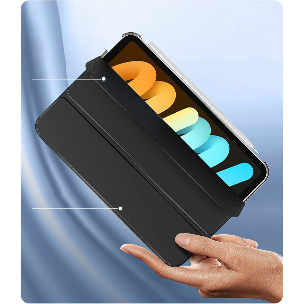 Чохол до планшета BeCover Tri Fold Hard Apple iPad Mini 7 2024 Black (712450) - зображення 2