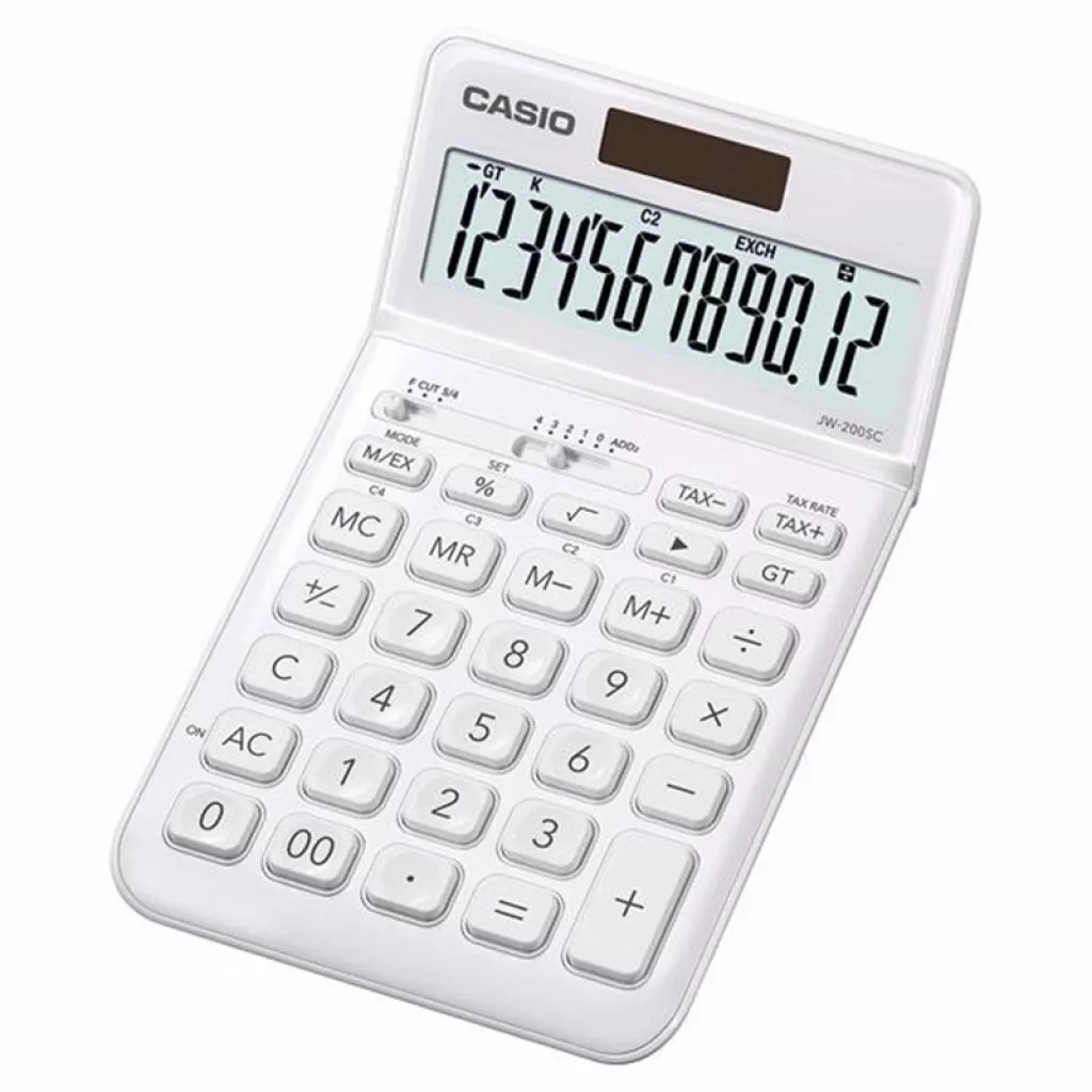 Калькулятор Casio JW-200SC-WE-W-E, білий (CALC-CAS-JW-200SC-WE) - изображение 3
