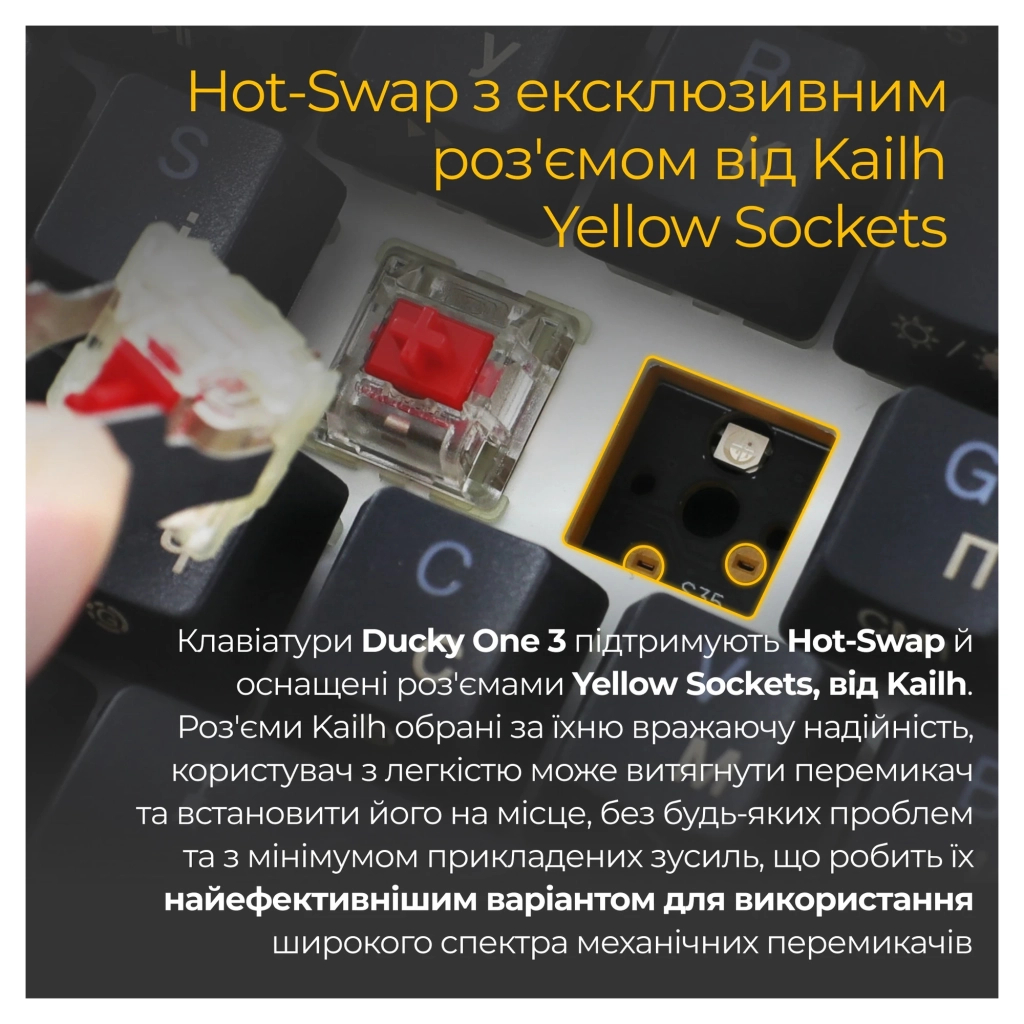 Клавіатура Ducky One 3 SF Cherry MX Red RGB UA USB Black (DKON2167ST-RUAPXCLAWSC1) - зображення 12