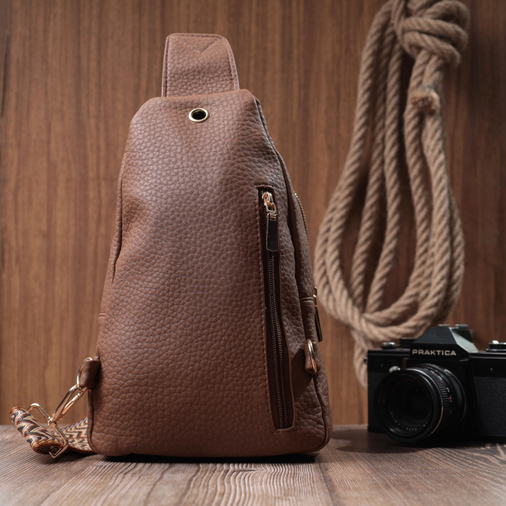 Сумка Vintage Жіноча з однією лямкою через плече з екошкіри Коричнева (22764) - зображення 10