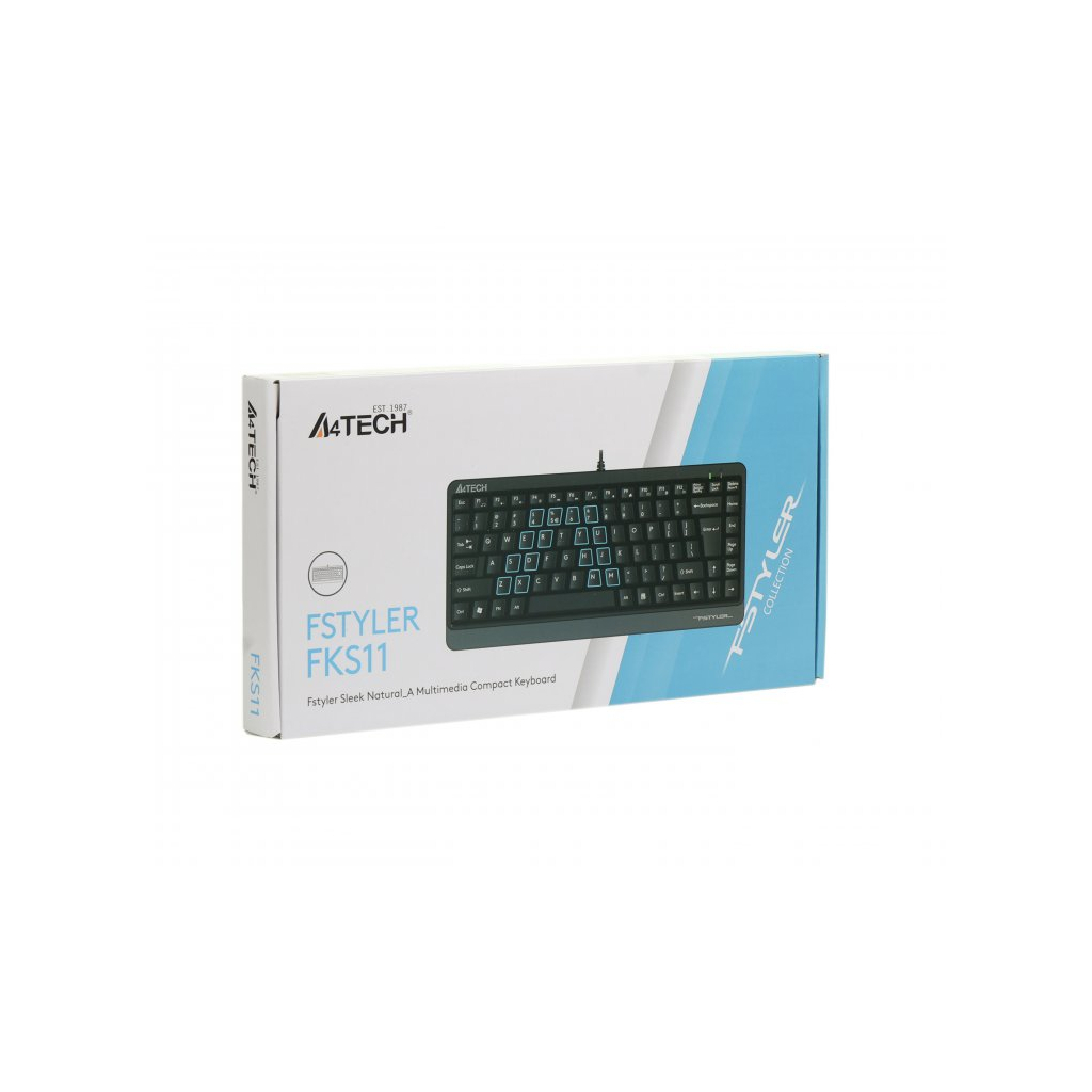 Клавіатура A4Tech FKS11 USB Grey (4711421960458) - зображення 7