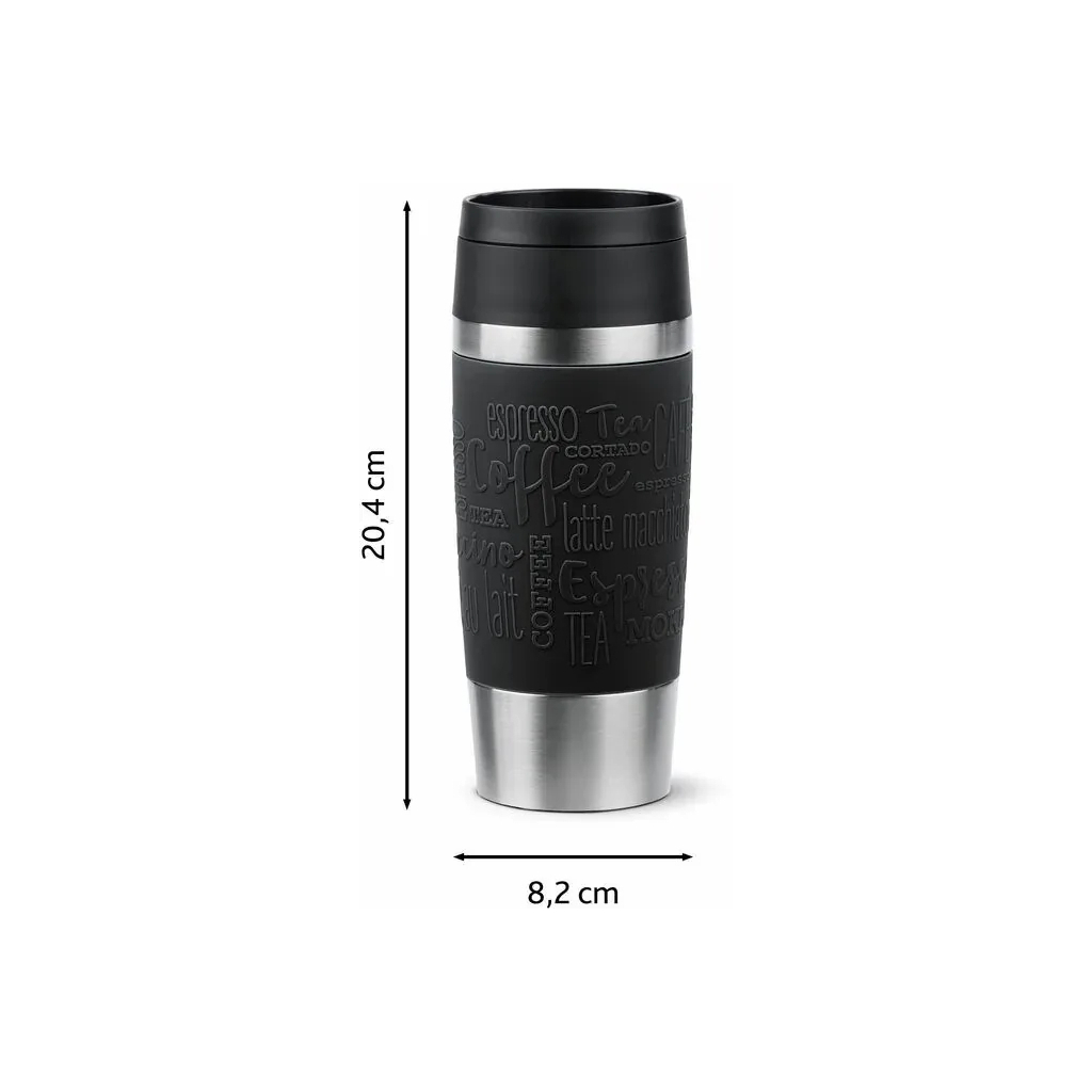 Термокружка Tefal Travel Mug Classic, 360мл, нержавіюча сталь, чорний (N2020210) - зображення 4