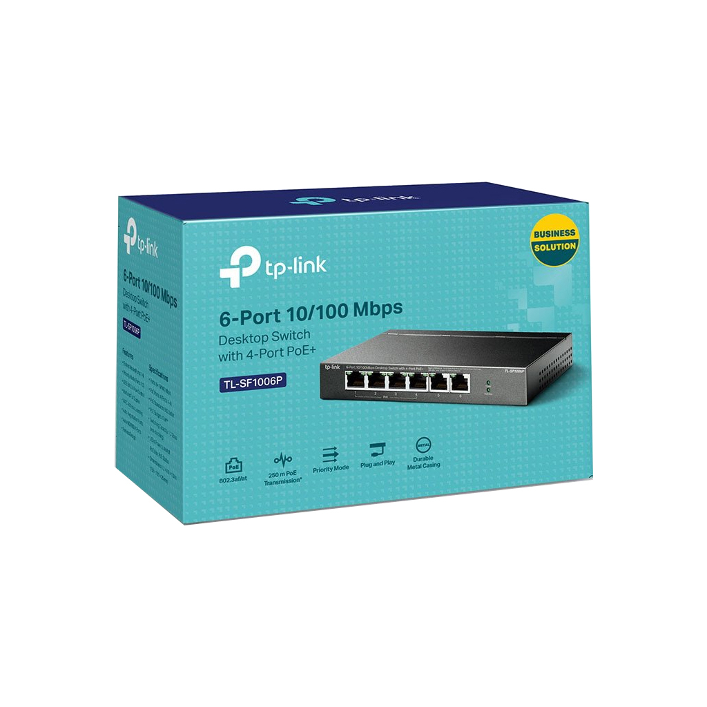 Комутатор мережевий TP-Link TL-SF1006P - зображення 3