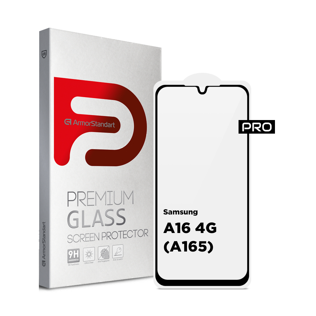 Скло захисне Armorstandart Pro Samsung A16 4G (A165) Black (ARM80171) - зображення 1