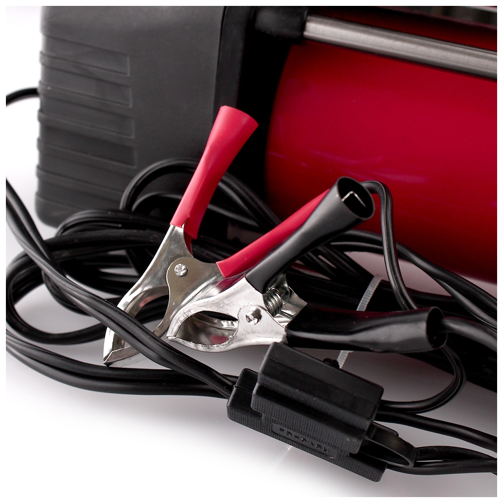 Автомобільний компресор Storm 2-циліндровий із затискачами АКБ 10 Атм,85 л/хв (20400) - зображення 4