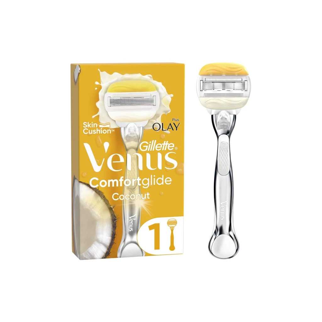 Бритва Gillette Venus ComfortGlide Olay з кокосом з 1 змінним картриджем (7702018339877) - изображение 1