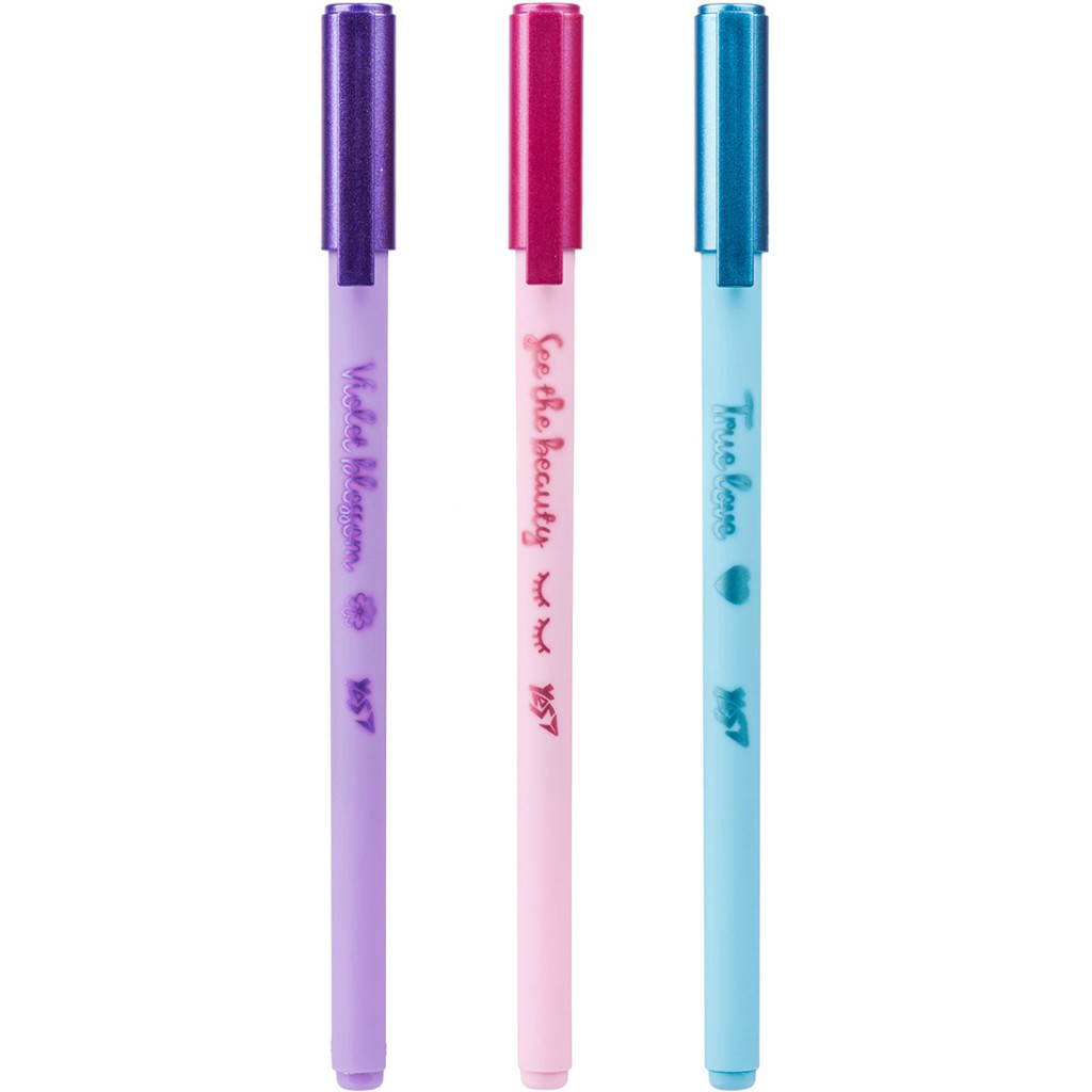 Ручка кулькова Yes Glam 0,7 мм синя (412014) - зображення 2