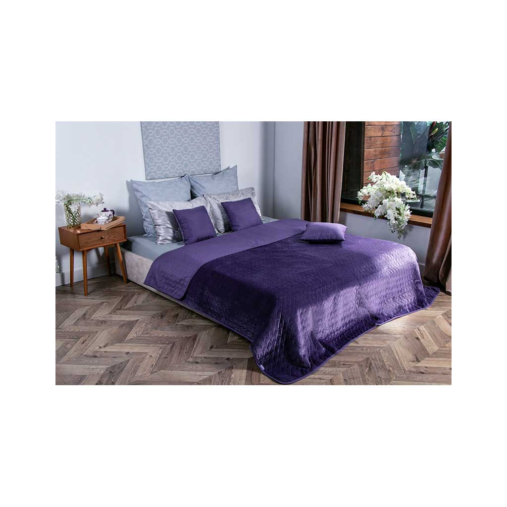 Покривало Руно двостороннє декоративне Velour Violet 220х240 см (330.55_Violet) - зображення 2