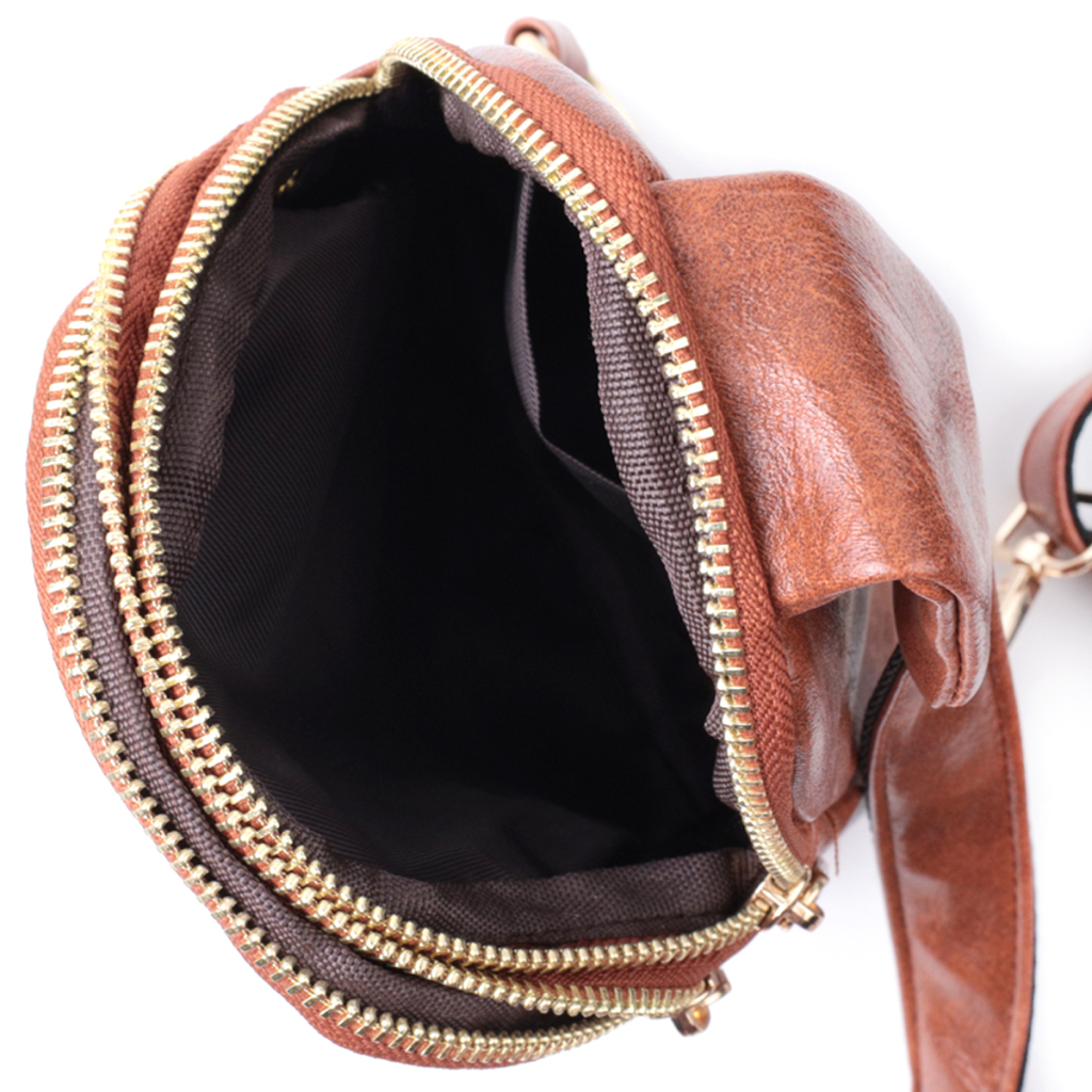 Сумка Vintage Компактна жіноча через плече на два відділення з екошкіри Коричнева (22783) - зображення 7