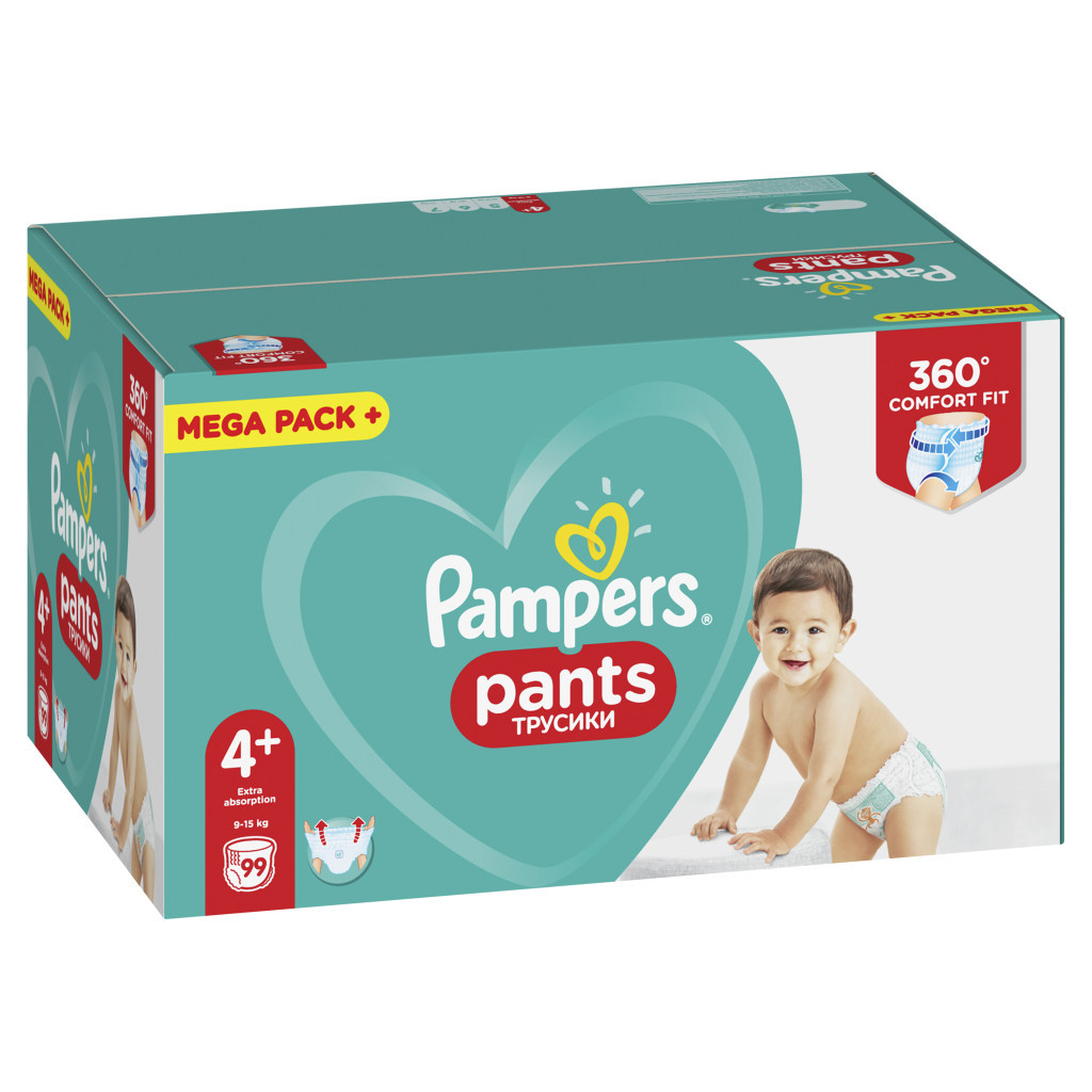 Підгузки Pampers трусики Pants Maxi Plus Розмір 4+ (9-15 кг), 99 шт (8001841133485) - зображення 3