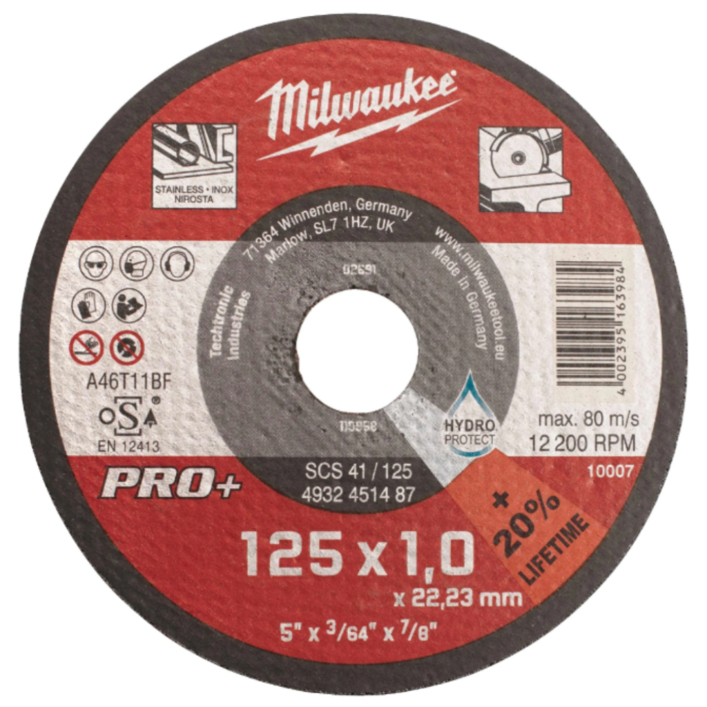 Круг відрізний Milwaukee SCS 41/125x1 PRO+ (10 шт) в металевому боксі (4932478998) - зображення 1