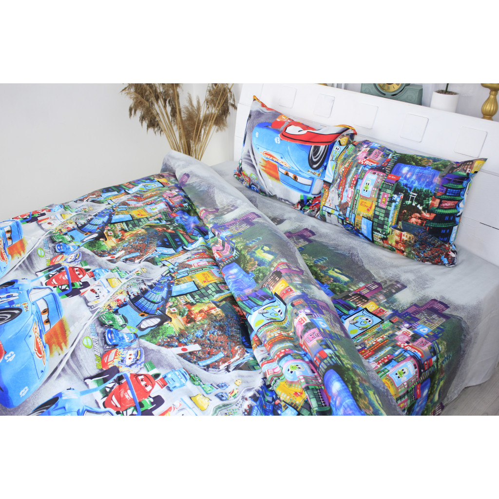 Постільна білизна MirSon Бязь Ranforce Elite 17-0260 Red Car Євро (2200004678641) - зображення 3