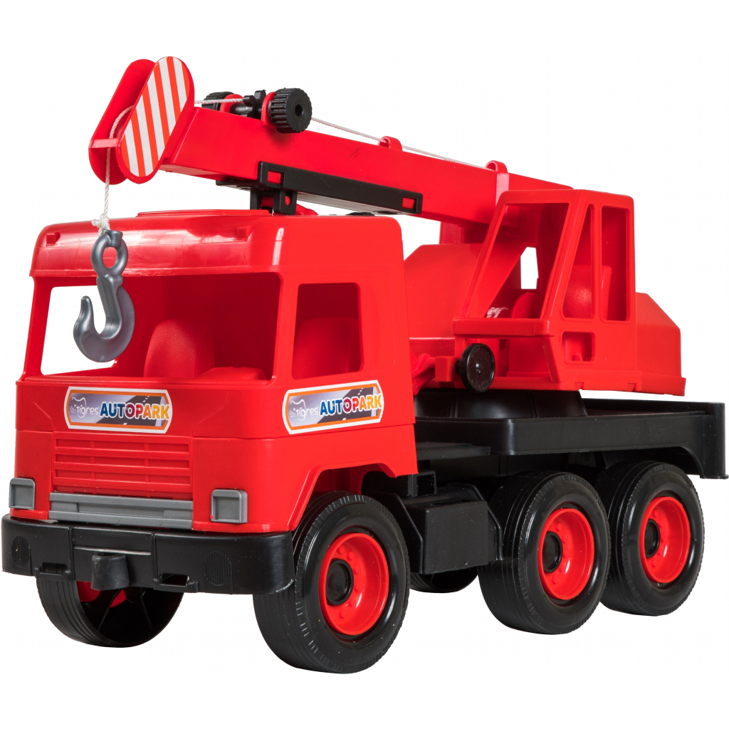 Спецтехніка Tigres Авто "Middle truck" кран (червоний) в коробці (39487) - зображення 1