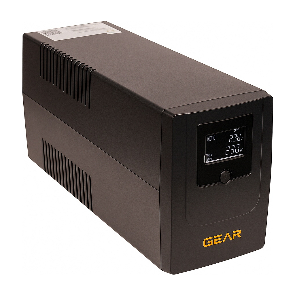 Пристрій безперебійного живлення GEAR GU-1200MLCD - зображення 1
