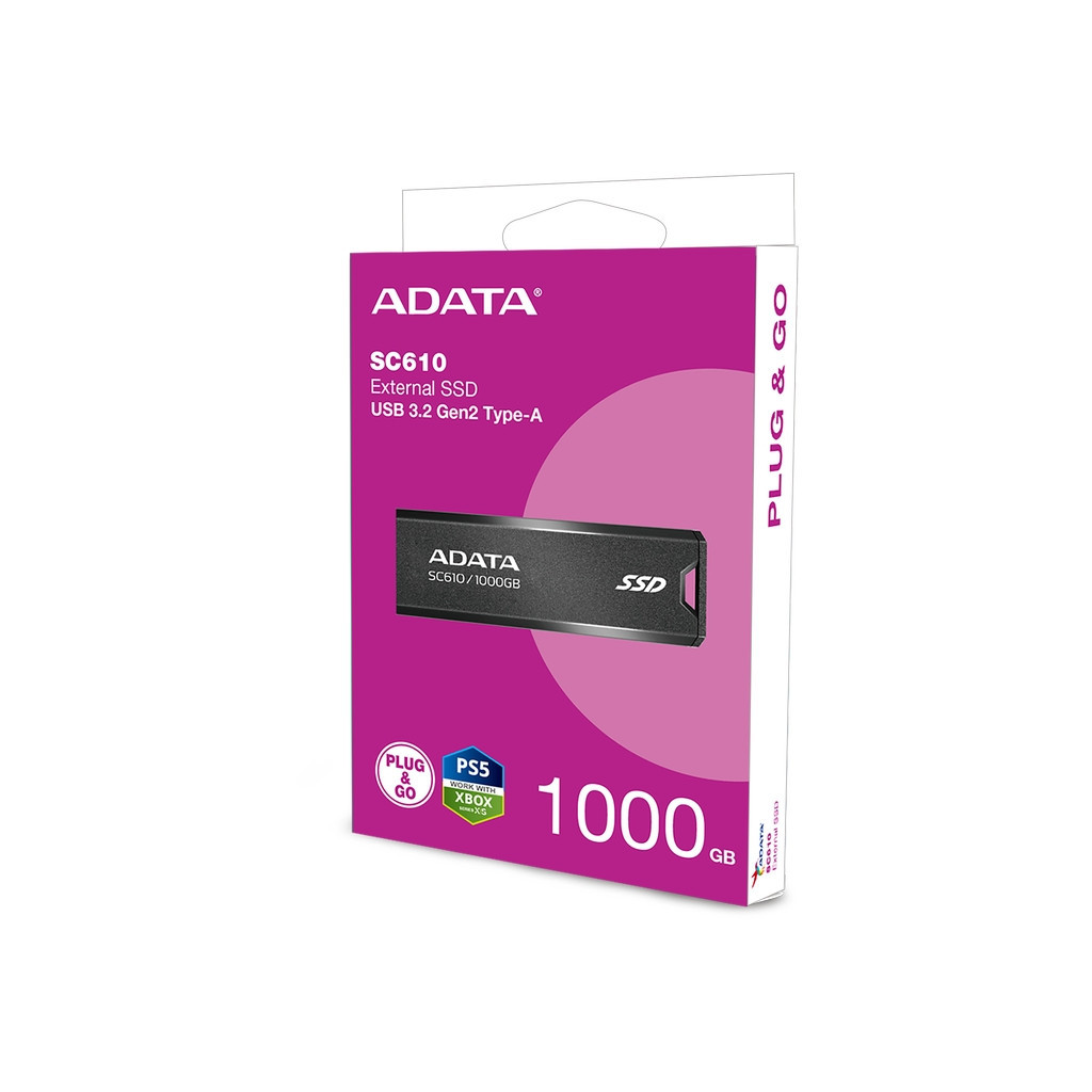 Накопичувач SSD USB 3.2 1TB SD610 ADATA (SC610-1000G-CBK/RD) - изображение 11