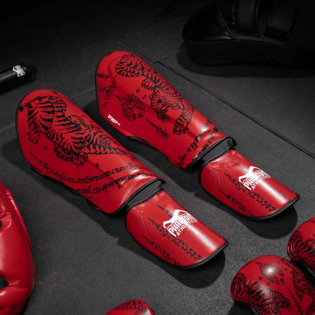 Захист гомілки і стопи Phantom Muay Thai Red S/M (PHSG2678-SM) - зображення 6