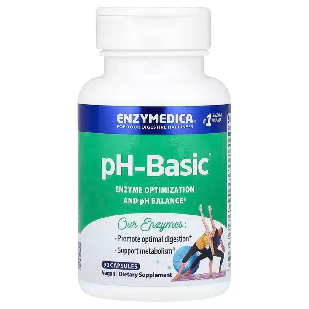 Пробіотики Enzymedica Ферменти підтримки pH балансу, pH-Basic, 90 капсул (ENZ-29100) - зображення 1