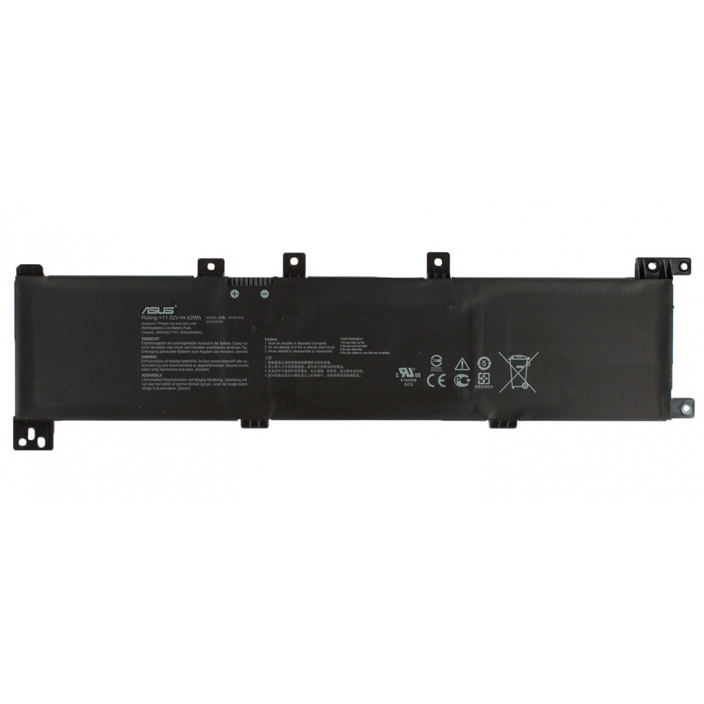 Акумулятор до ноутбука ASUS VivoBook N705 B31N1635, 3653mAh (42Wh), 3cell, 11.52V (A47572) - зображення 1