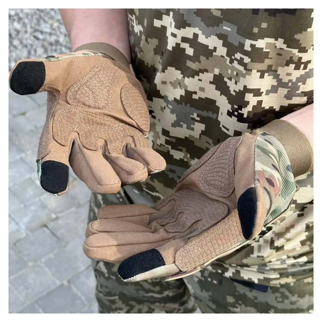 Тактичні рукавички Helikon-Tex Range Tactical Gloves - PenCott WildWood / Coyote A, S (RK-RNG-PO-4511A-B03) - изображение 3