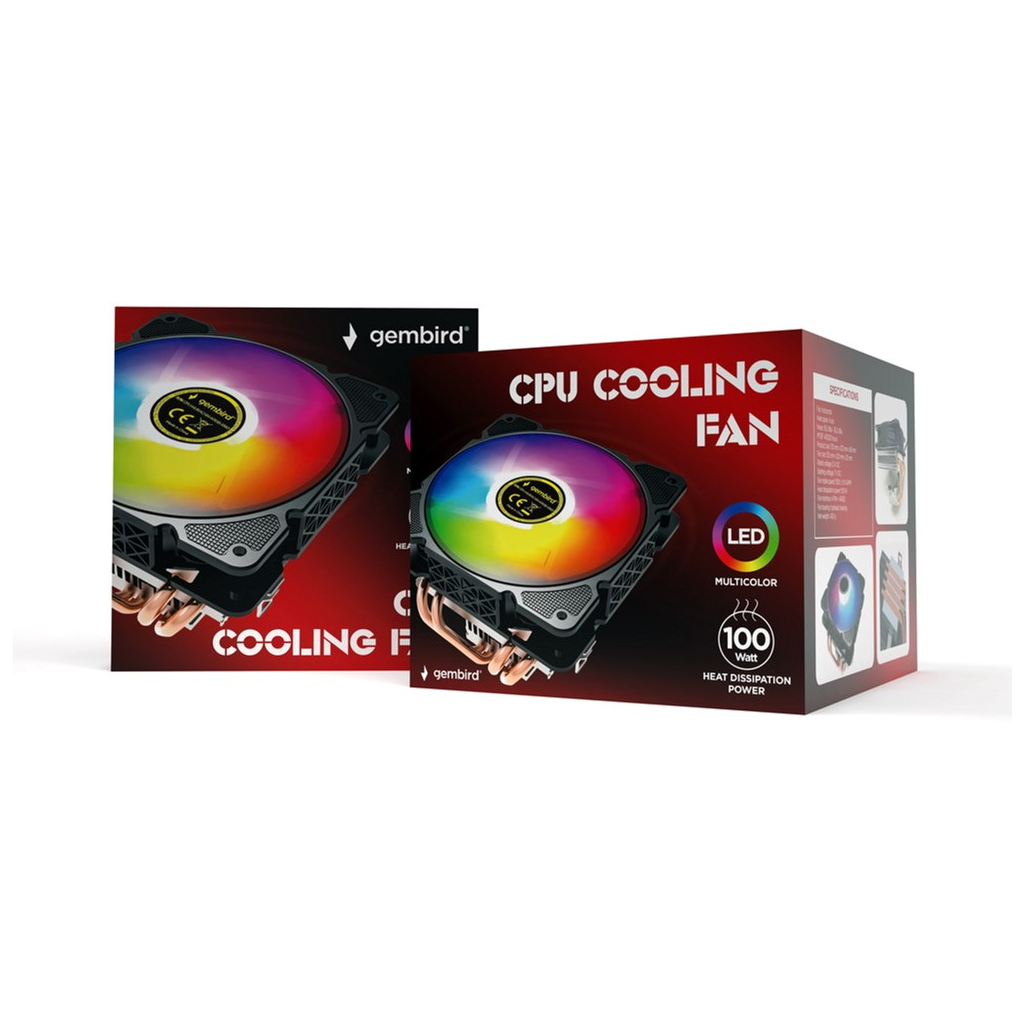 Кулер до процесора Gembird CPU-HURACAN-ARGB-X140 - зображення 5