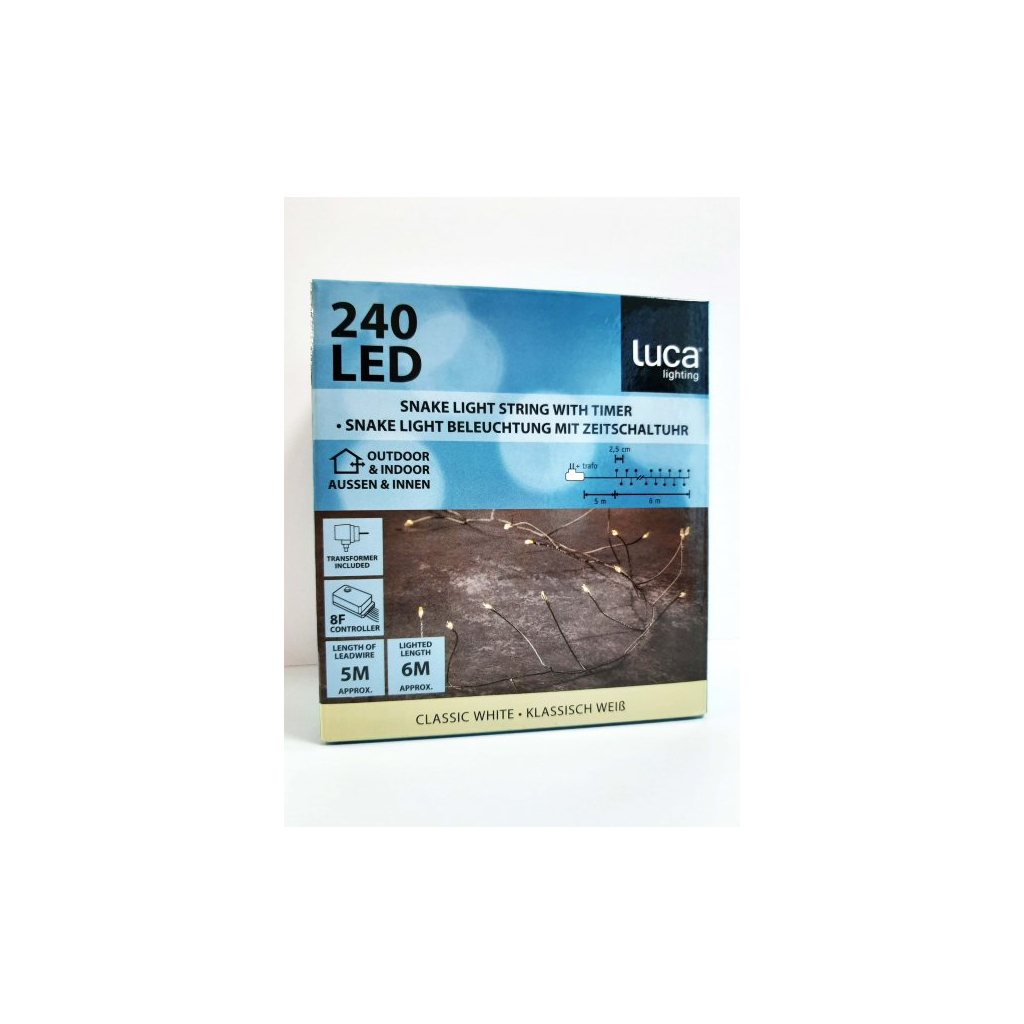 Гірлянда Luca Lighting кластер срібна струна, 11 м, теплий білий (8718861852660) - зображення 3