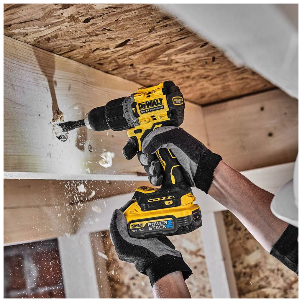 Шуруповерт DeWALT XR Li-Ion PowerStack 18 В, 2x5Ah, 90 Нм, 0-650/0-2000 об/хв, TSTAK (DCD805H2T) - зображення 6
