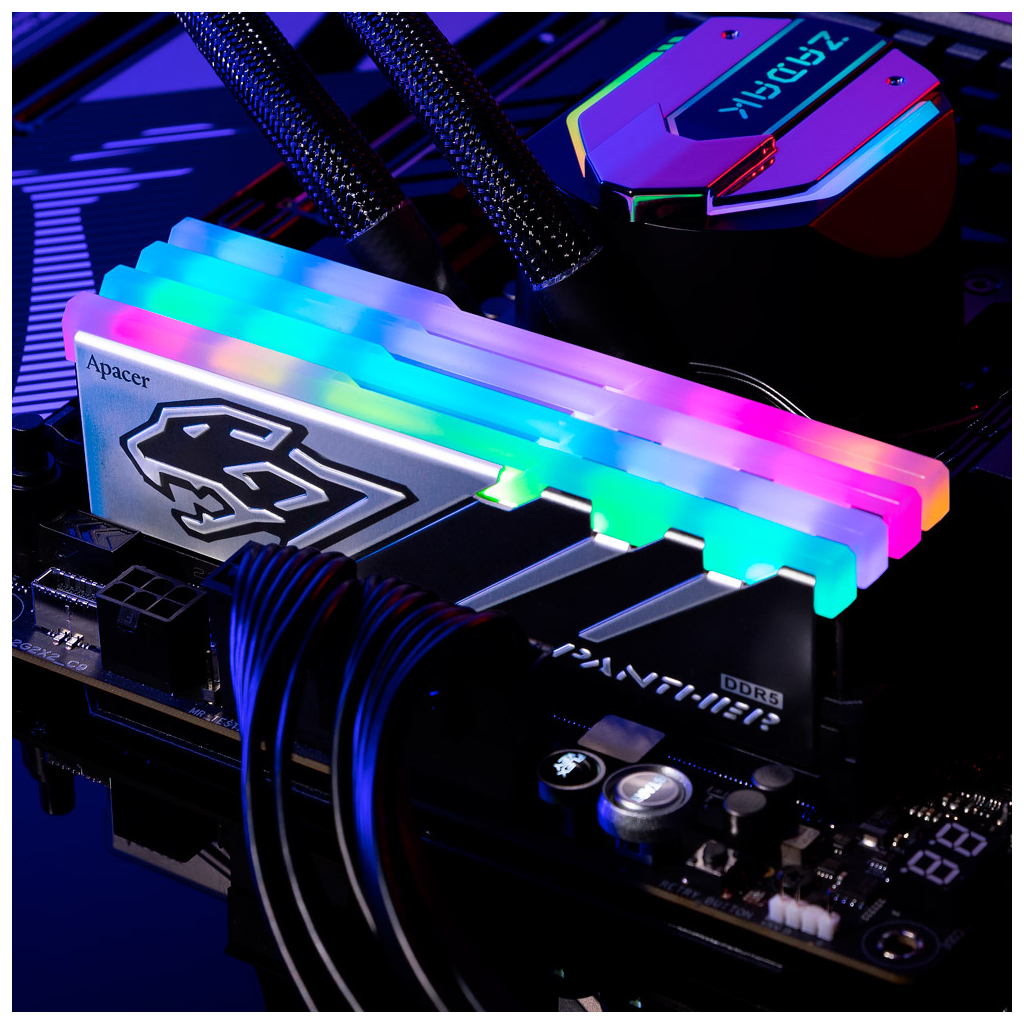 Модуль пам'яті для комп'ютера DDR5 32GB (2x16GB) 5200 MHz Panther RGB Apacer (AH5U32G52C5229BAA-2) - зображення 4