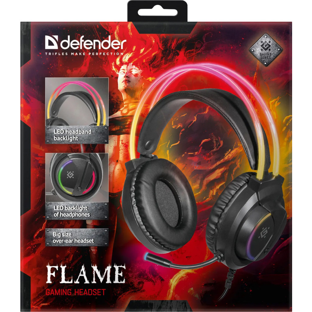 Навушники Defender Flame RGB Black (64555) - зображення 11