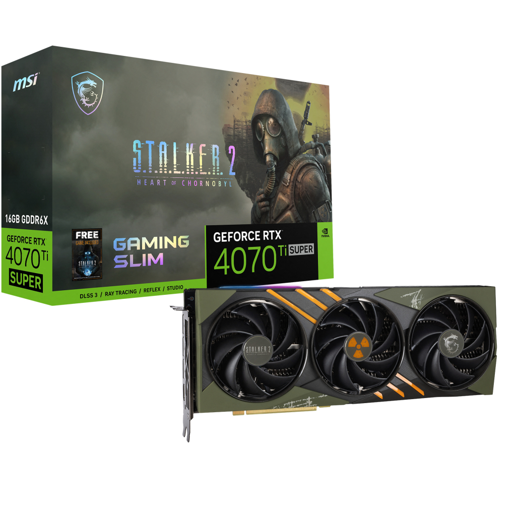 Відеокарта MSI GeForce RTX4070Ti SUPER 16Gb GAMING SLIM STALKER 2 EDITION (RTX 4070 Ti SUPER 16G GAMING SLIM STALKER 2 EDITION) - зображення 9