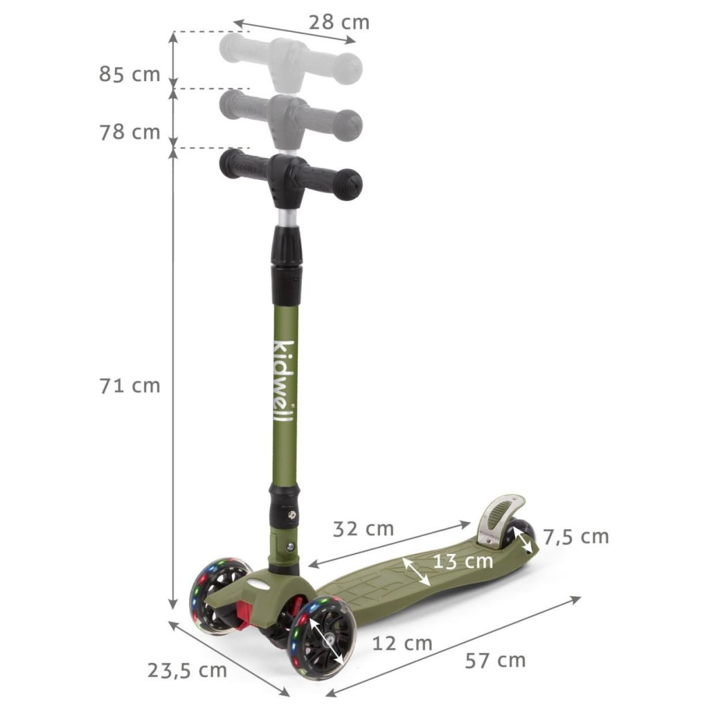 Самокат Kidwell Vento Khaki (HUBAVEN01A3) - зображення 8