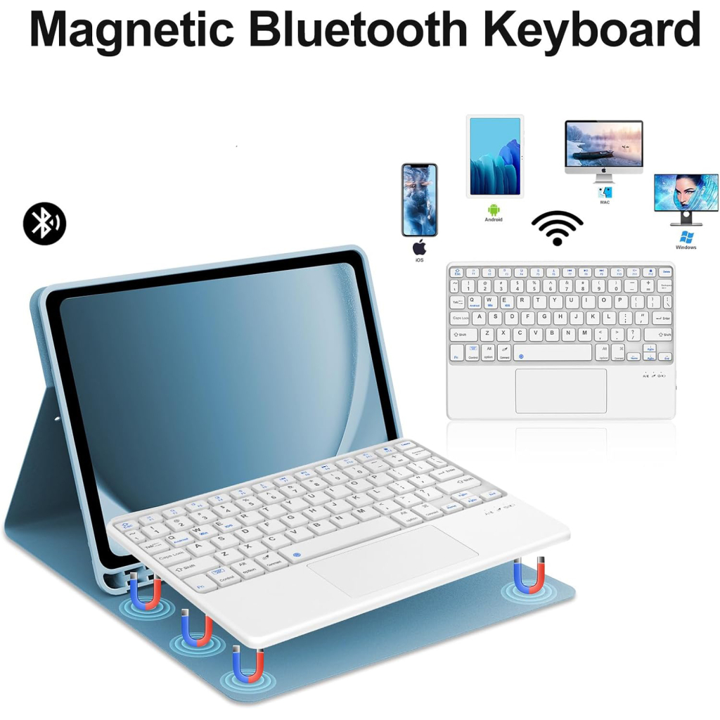 Чохол до планшета BeCover Keyboard+TouchPad Apple iPad Air (4/5) 2020/2022 10.9" Light Blue (712372) - зображення 4