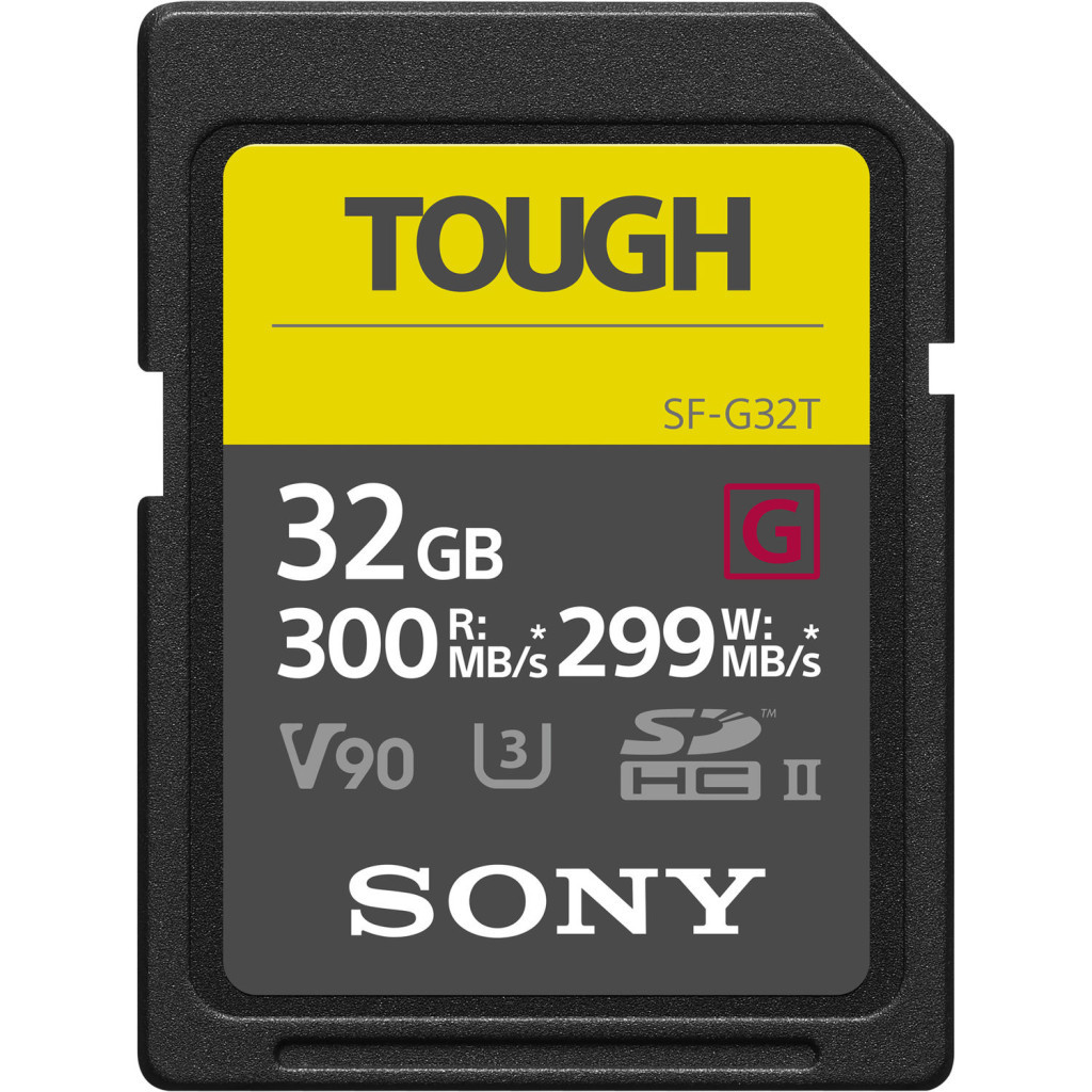 Карта пам'яті Sony 32GB SDHC class 10 UHS-II U3 V90 Tough (SF-G32T) - изображение 1