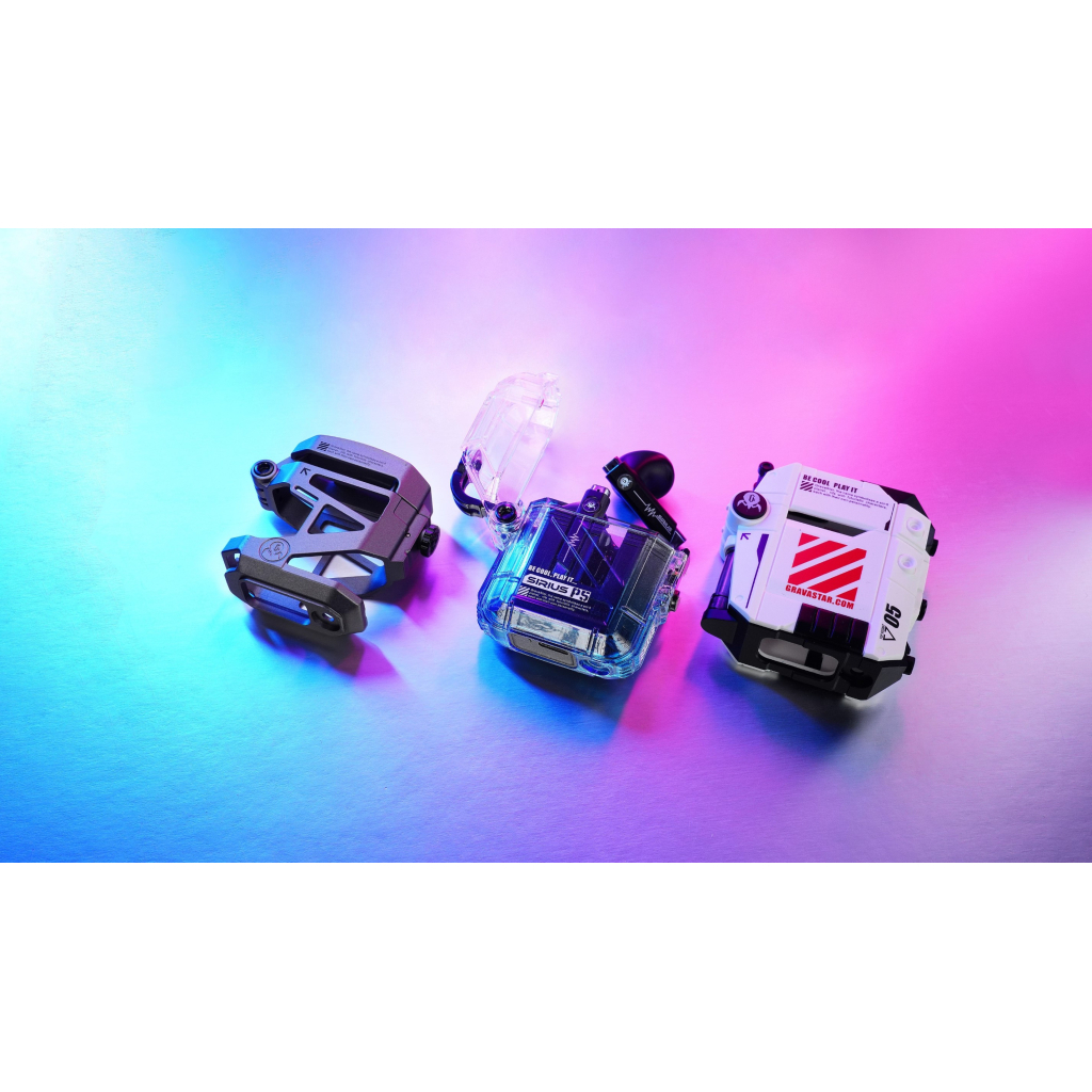 Навушники GravaStar Sirius P5 TWS BT 5.2 IPX4 Transparent Blue (GRAVASTARP5_XTAL_BLU_V2) - зображення 6