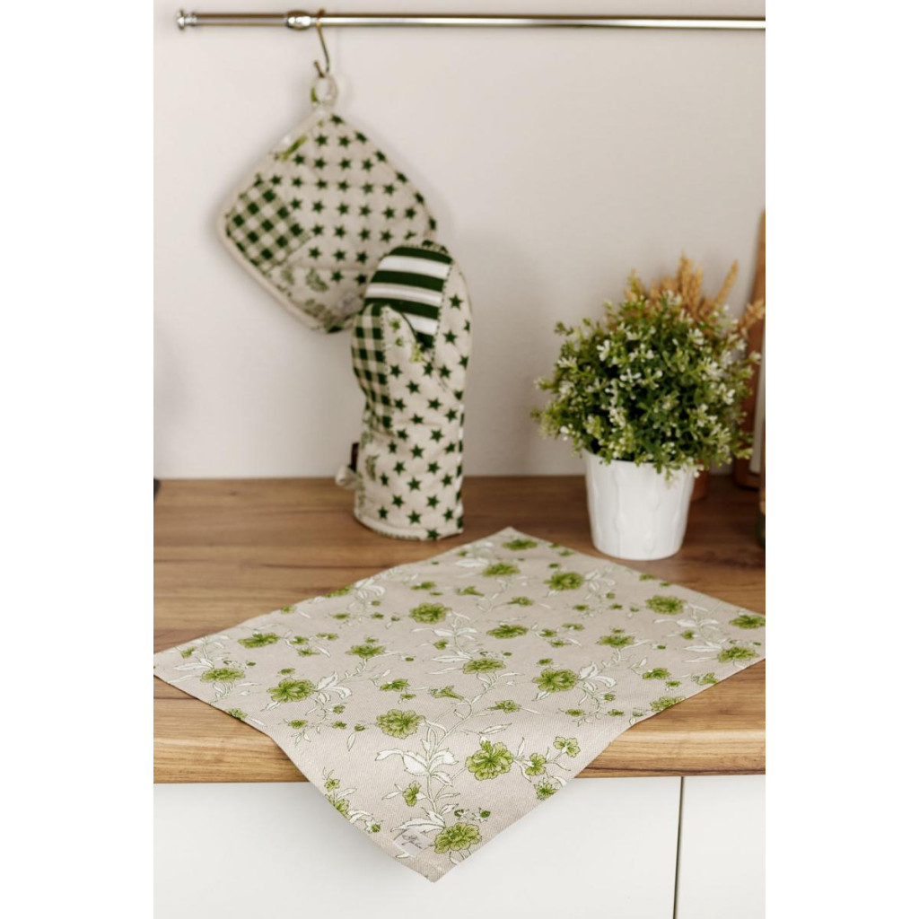 Кухонна прихватка Прованс Печворк зелений Господиня 20х20 см (031502) - изображение 2