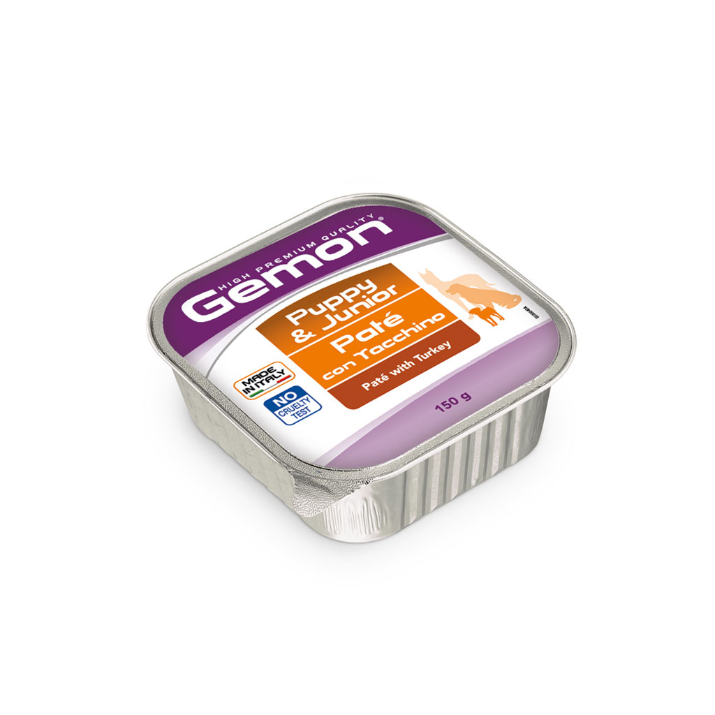 Вологий корм для собак Gemon Dog Wet Puppy&Junior індичка 150 г (8009470300407) - зображення 1