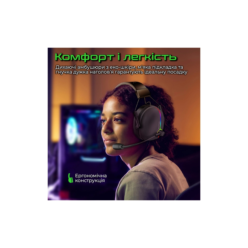 Навушники Vertux Warfare 7.1 USB Black (warfare.black) - зображення 7