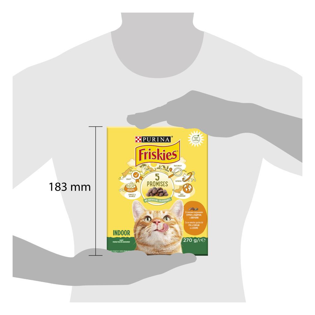 Сухий корм для кішок Purina Friskies Indoor з куркою та овочами 270 г (7613035351820) - зображення 3