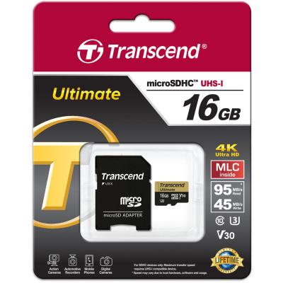 Карта пам'яті Transcend 16GB microSDHC class 10 UHS-I U3 MLC (TS16GUSDU3M) - зображення 4