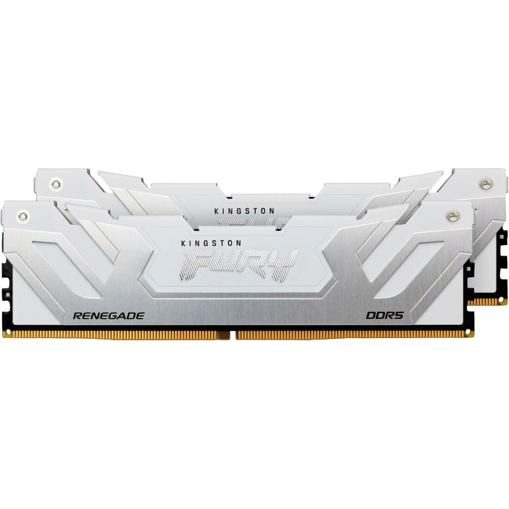 Модуль пам'яті для комп'ютера DDR5 48GB (2x24GB) 8400 MHz Renegade White XMP Kingston Fury (ex.HyperX) (KF584CU40RWK2-48) - зображення 2