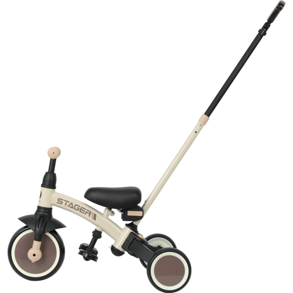 Дитячий велосипед QPlay Stager 3 в 1 з ручкою, біговел, Beige-Brown (T80STAGERBeigeBrown) - изображение 8