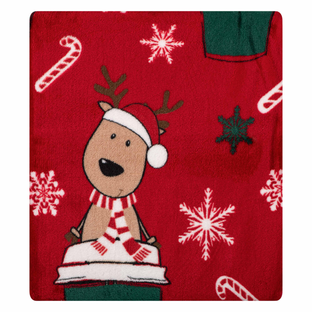 Плед Ardesto Flannel 100% поліестер, веселі олені 160х200 см (ART0117PB) - зображення 7