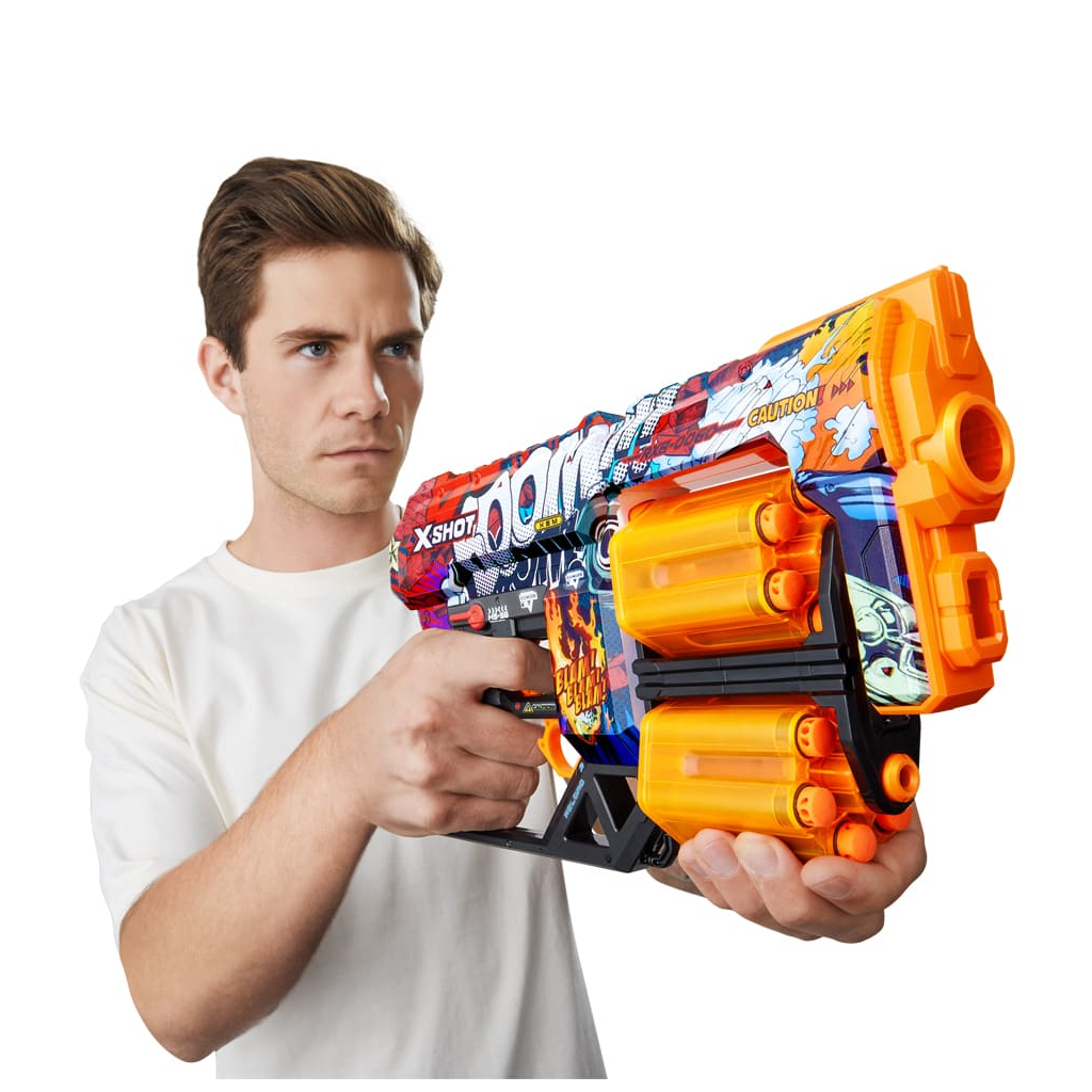 Іграшкова зброя Zuru X-Shot Швидкострільний бластер Skins Dread Boom (12 патронів) (36517A) - зображення 5