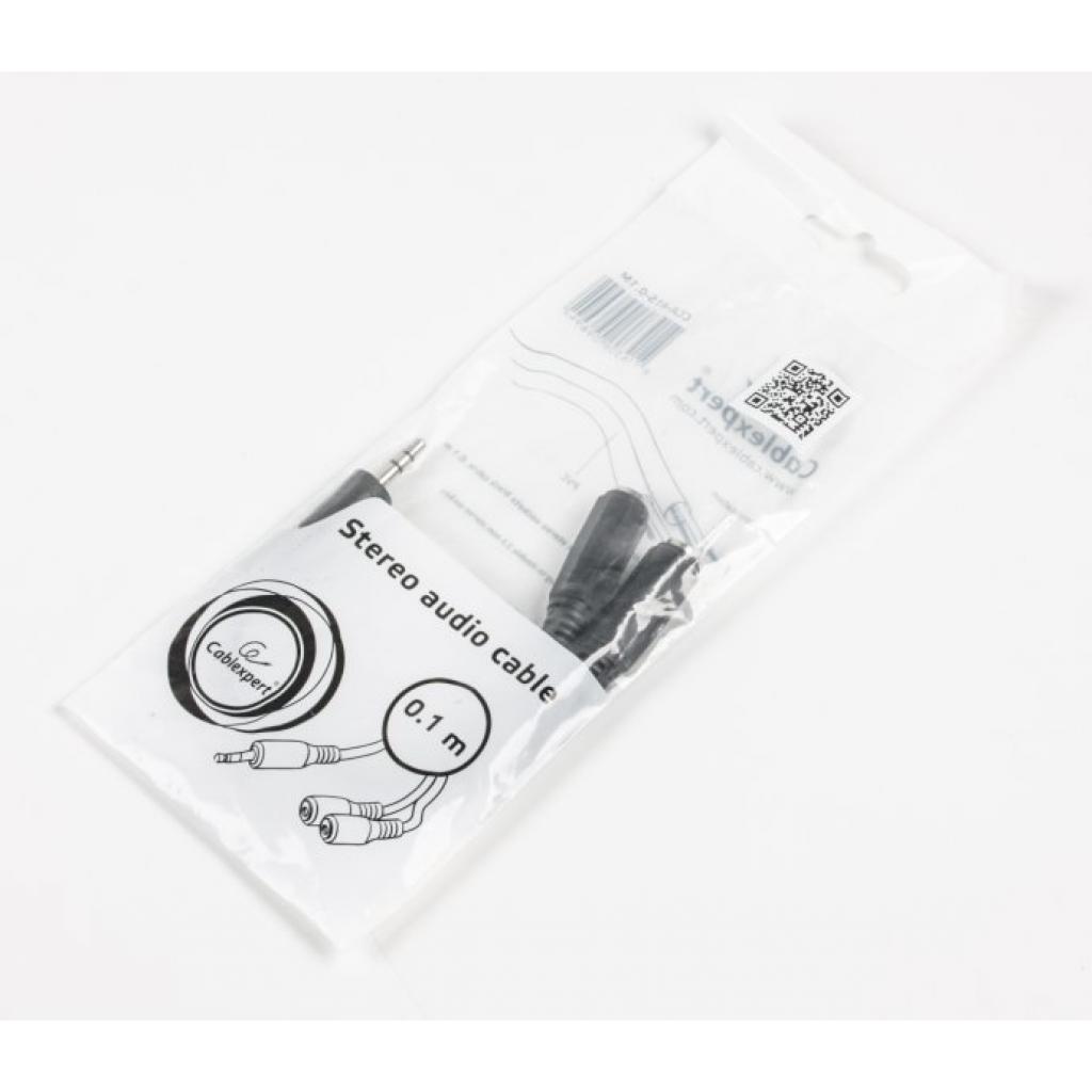 Кабель мультимедійний 3.5mm M to 2x3.5mm F 0.1m Cablexpert (CCA-415-0.1M) - зображення 2