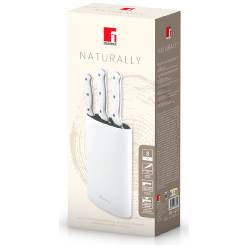 Набір ножів Bergner Naturally, 4 предмети, білий (BG-39245-WH) - зображення 7