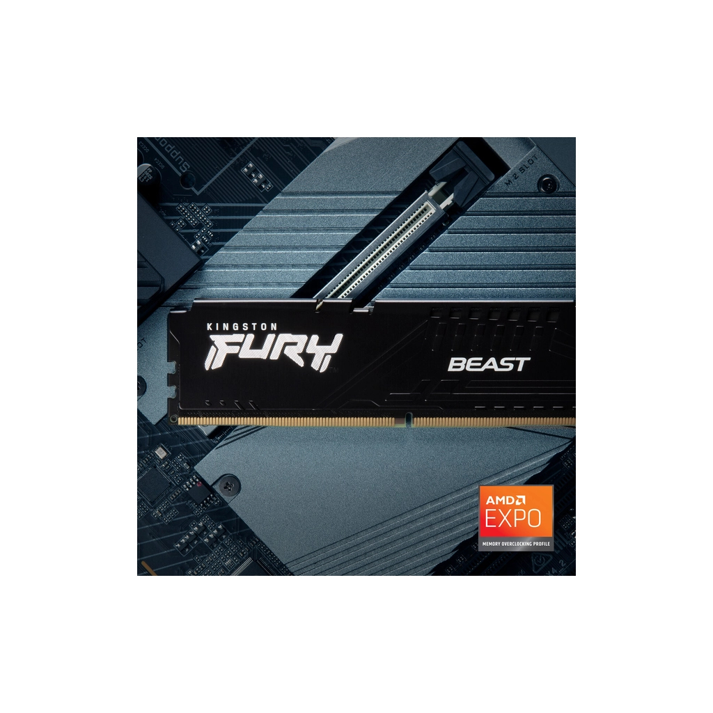 Модуль пам'яті для комп'ютера DDR5 32GB (2x16GB) 5200 MHz Beast AM5 Black Kingston Fury (ex.HyperX) (KF552C36BBEK2-32) - изображение 12