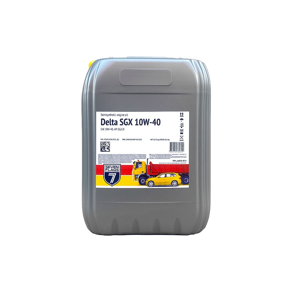 Моторна олива 7FLAGS Delta SGX 10W-40 17,5л - зображення 1