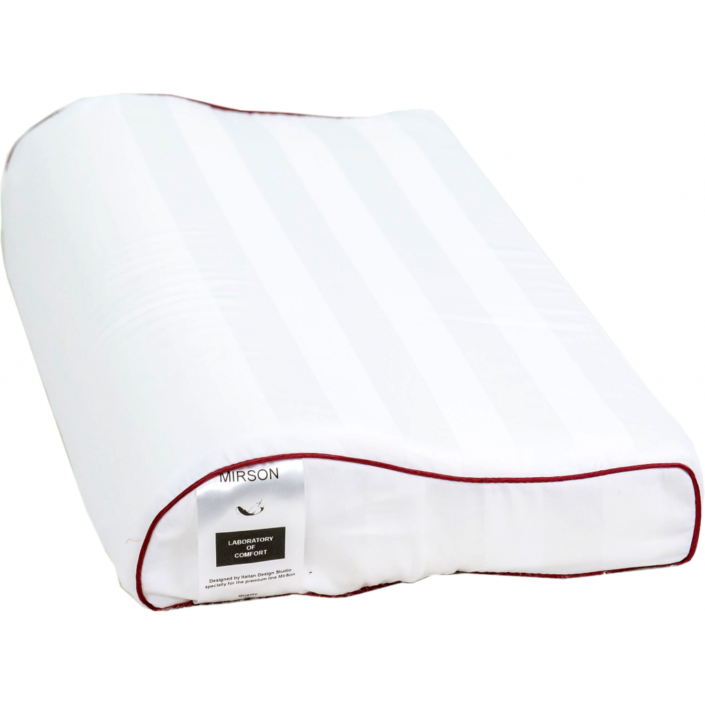 Подушка MirSon ортопедична №6108 Noble stripe Royal Pearl Kiddy Girl (2200003262629) - зображення 1